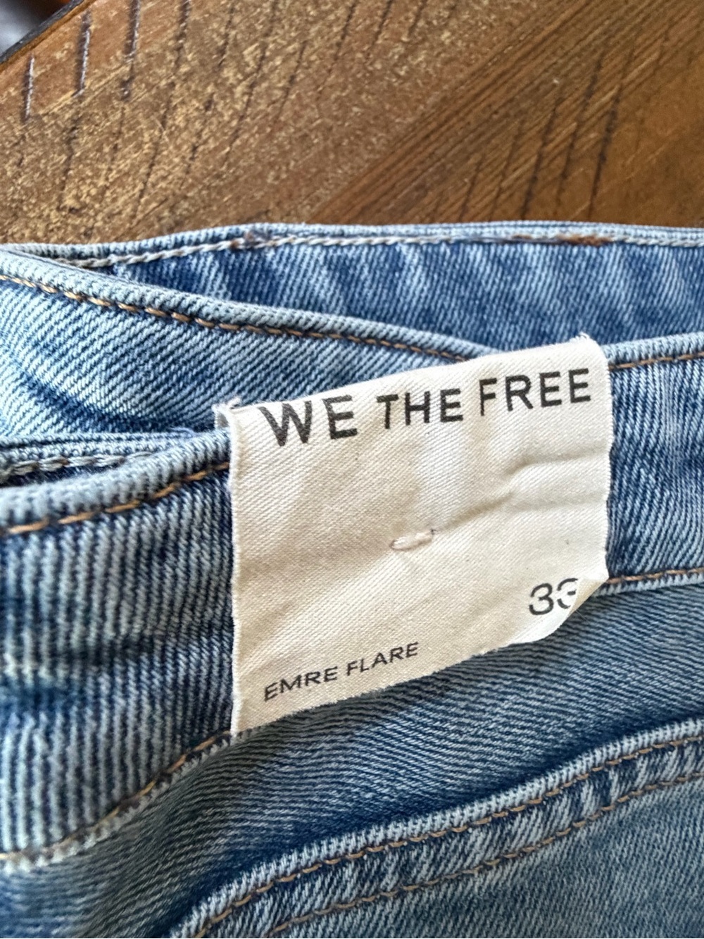 Women’s We The Free Free People Emre Flare Denim Blue Jeans 33 New NWT - Picture 3 of 10